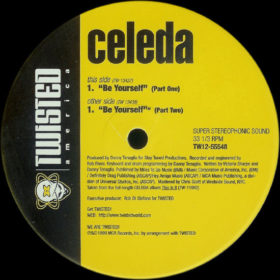 Celeda - Be Yourself | Excellent (EX) Very Good Plus (VG+) - HOUSE / USED *EXCELLENT+*