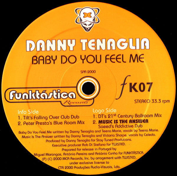 Danny Tenaglia - Baby Do You Feel Me | Excellent (EX) Excellent (EX) - HOUSE / USED *EXCELLENT+*