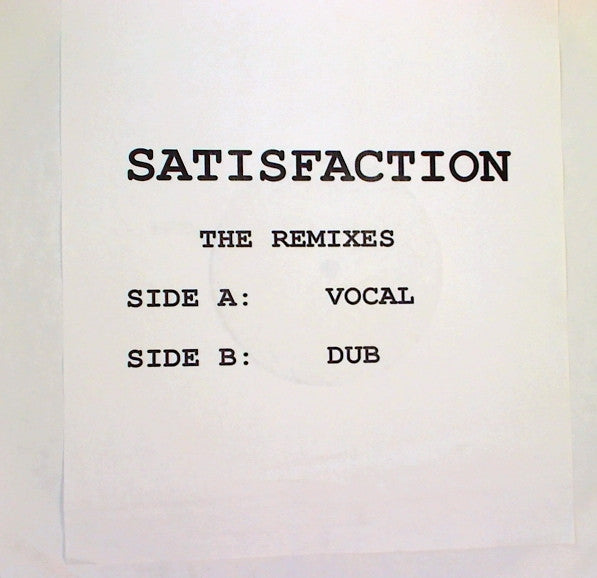The Rolling Stones - Satisfaction (The Remixes) | Excellent (EX) Generic - HOUSE / USED *EXCELLENT+*