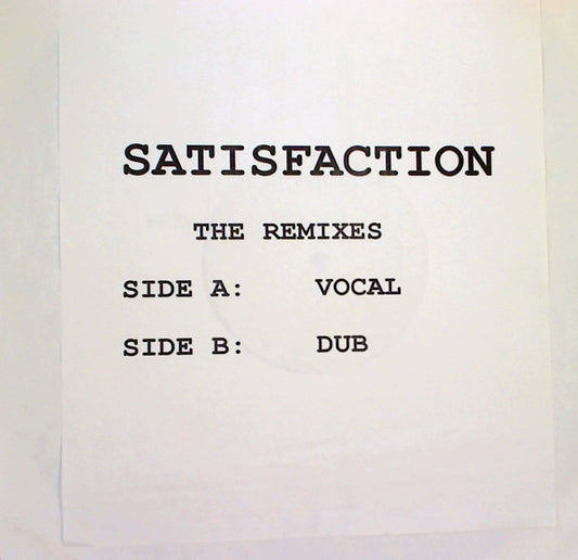 The Rolling Stones - Satisfaction (The Remixes) | Excellent (EX) Generic - HOUSE / USED *EXCELLENT+*