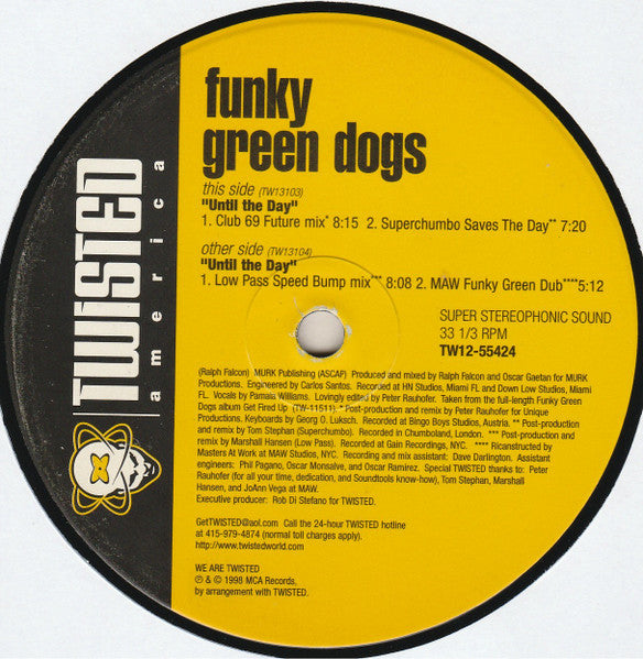 Funky Green Dogs - Until The Day | Excellent (EX) Excellent (EX) - HOUSE / USED *EXCELLENT*
