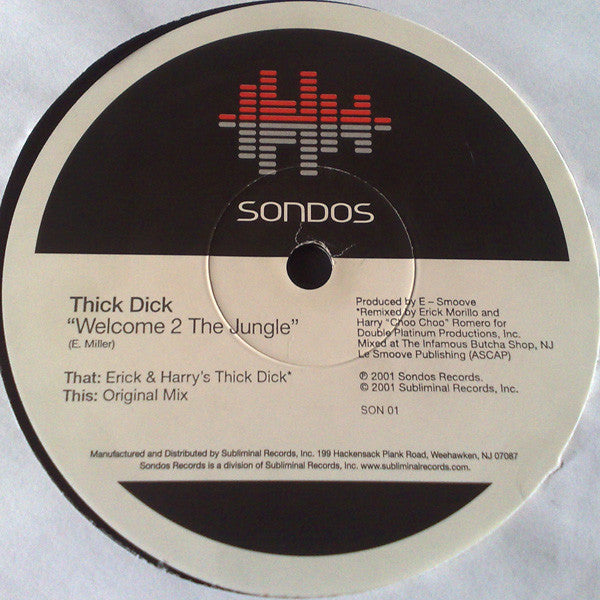 Thick Dick - Welcome 2 The Jungle | Excellent (EX) Very Good Plus (VG+) - HOUSE / USED *EXCELLENT*