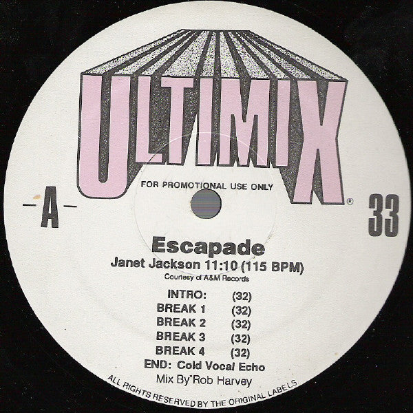 Various Ultimix 33 *MADONNA/JANET JACKSON* 12" Excellent (EX) Near Mint (NM or M-)