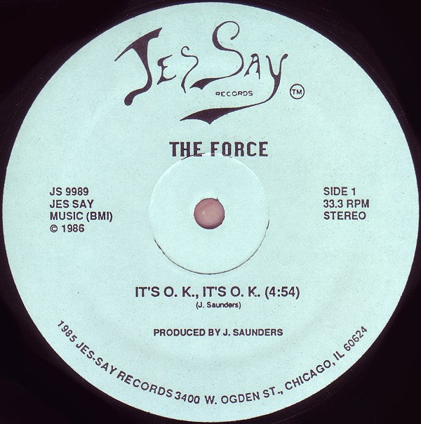 The Force - It's O.K., It's O.K. | Excellent (EX) Generic - HOUSE / USED *EXCELLENT*