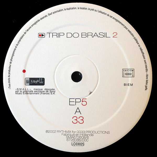 Trip Do Brasil 2 - EP5 (VINYL) | Excellent (EX) Very Good Plus (VG+) - HOUSE / USED *EXCELLENT*
