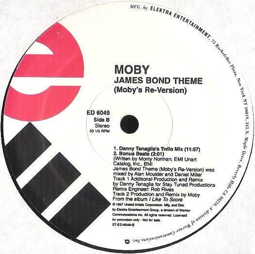 Moby - James Bond Theme (Moby's Re-Version) (VINYL) | Excellent (EX) Excellent (EX) - HOUSE / USED *EXCELLENT*