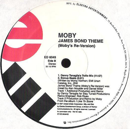 Moby - James Bond Theme (Moby's Re-Version) (VINYL) | Excellent (EX) Excellent (EX) - HOUSE / USED *EXCELLENT*