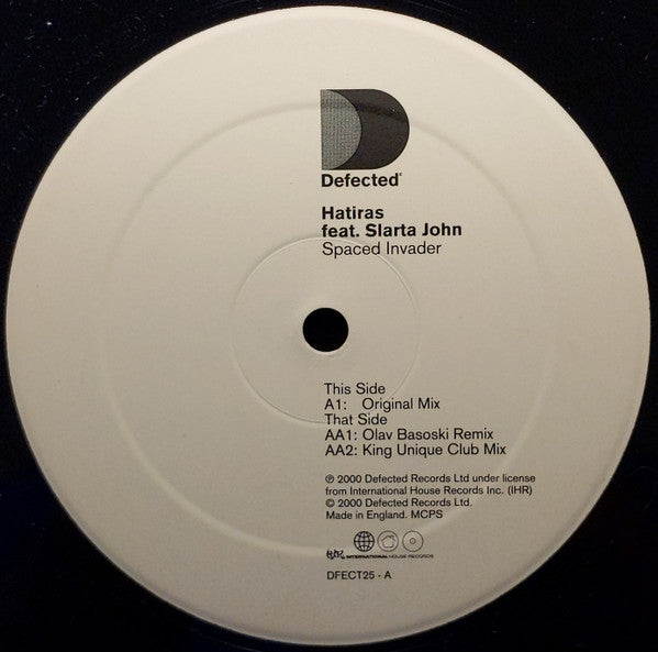 Hatiras - Spaced Invader (Part 1) | Excellent (EX) Very Good Plus (VG+) - HOUSE / USED *EXCELLENT*