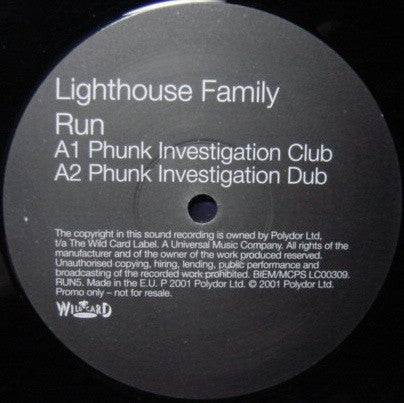 Lighthouse Family - Run: The Club - Mixes (VINYL) | Excellent (EX) Excellent (EX) - HOUSE / USED *EXCELLENT*