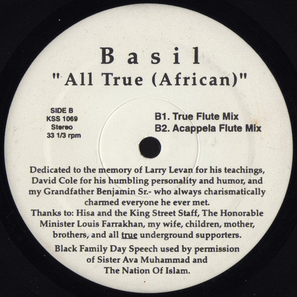 Basil - All True (African) | Near Mint- (NM-) Excellent+ (EX+) - HOUSE / USED *NEAR MINT-*