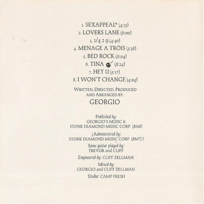 Sexappeal (Georgio's Greatest 12" Mixes)(CD) | Near Mint (NM) Near Mint (NM) - HOUSE / USED *NEAR MINT*