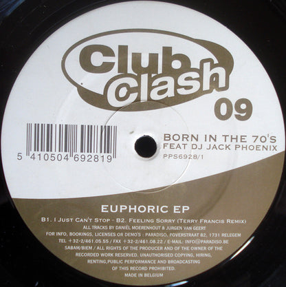Born In The 70's - Euphoric EP | Near Mint (NM) Generic - HOUSE / USED *NEAR MINT*