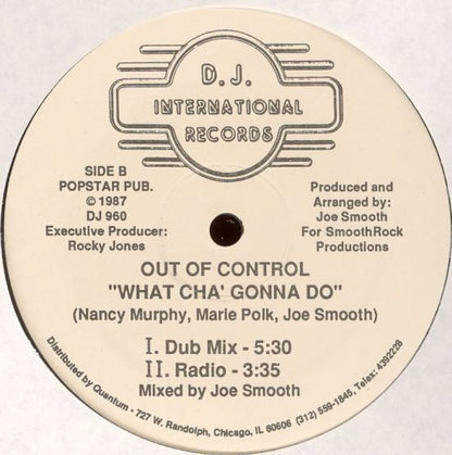 Out Of Control - What Cha' Gonna Do | Near Mint (NM) Near Mint (NM) - HOUSE / USED *NEAR MINT*