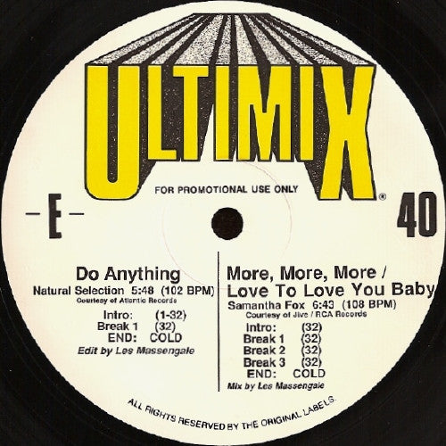Various Ultimix 40 *RECORD 3 ONLY* 12" Near Mint (NM or M-) Near Mint (NM or M-)