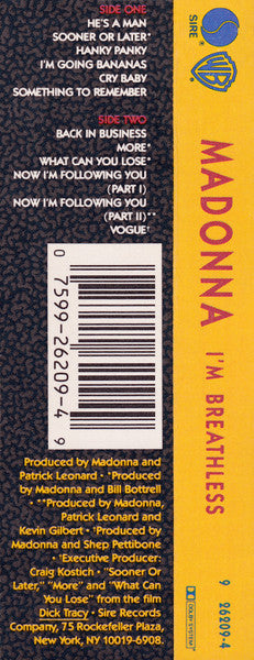 I'm Breathless (Music From And Inspired By The Film Dick Tracy) *CASSETTE* | Near Mint (NM) Near Mint (NM)