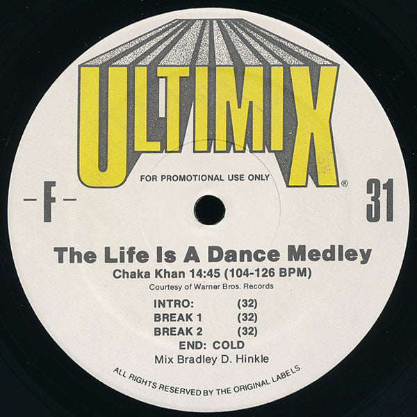 Various Ultimix 31 *RECORD 3 ONLY* 12" Near Mint (NM or M-) Near Mint (NM or M-)