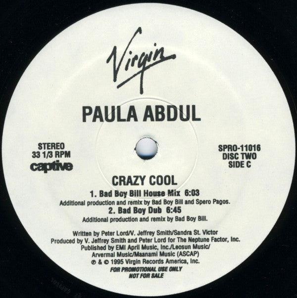 Paula Abdul - Crazy Cool | Near Mint (NM) Generic - HOUSE / USED *NEAR MINT*