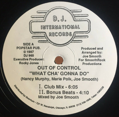 Out Of Control - What Cha' Gonna Do | Near Mint (NM) Near Mint (NM) - HOUSE / USED *NEAR MINT*