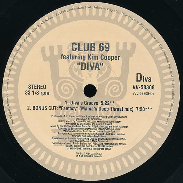Club 69 - Diva | Near Mint (NM) Excellent (EX) - HOUSE / USED *NEAR MINT*