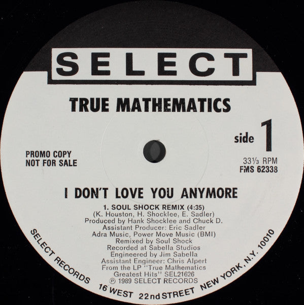 True Mathematics - I Don't Love You Anymore | Near Mint (NM) Very Good Plus (VG+) - HOUSE / USED *NEAR MINT*