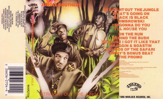 Jungle Brothers - Straight Out The Jungle *CASSETTE* | Near Mint (NM) Near Mint (NM) - HOUSE / USED *NEAR MINT*