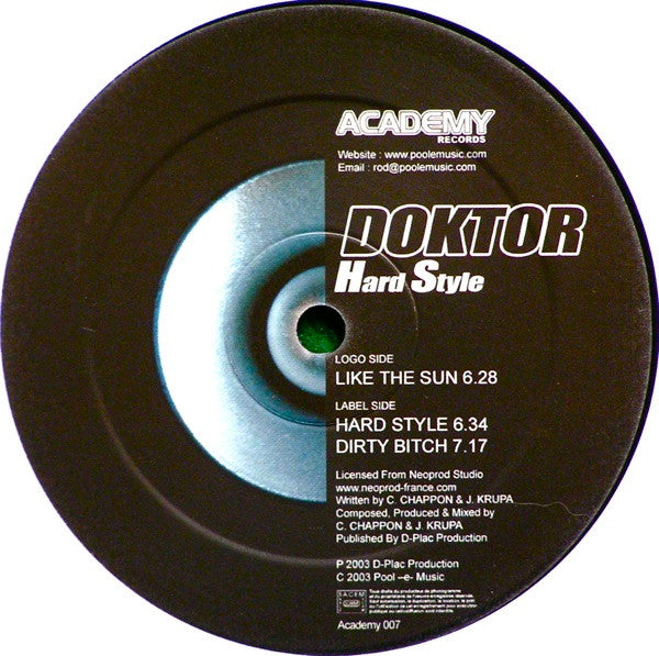 Doktor - Hard Style | Near Mint (NM) Very Good Plus (VG+) - HOUSE / USED *NEAR MINT*