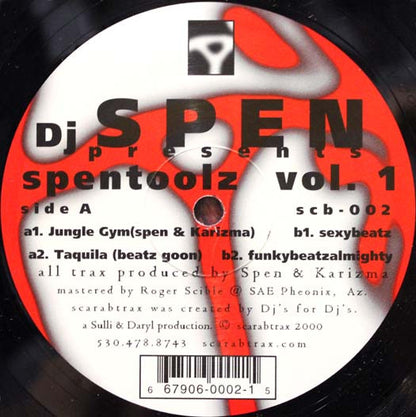 DJ Spen - Spentoolz (Vol. 1) | Near Mint (NM) Generic - HOUSE / USED *NEAR MINT*