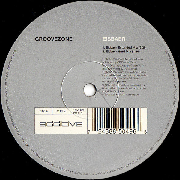 GrooveZone - Eisbaer | Near Mint (NM) Very Good Plus (VG+) - HOUSE / USED *NEAR MINT*