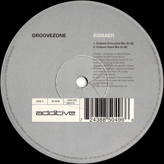 GrooveZone - Eisbaer | Near Mint (NM) Very Good Plus (VG+) - HOUSE / USED *NEAR MINT*