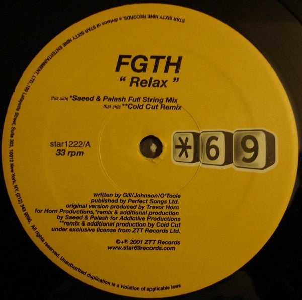Frankie Goes To Hollywood - Relax (Remixes) - (Disc 2 of 2) | Near Mint (NM) Excellent (EX) - HOUSE / USED *NEAR MINT*