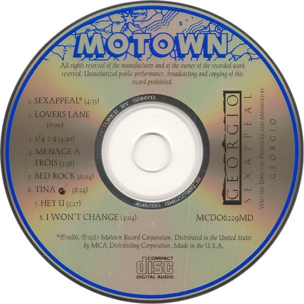 Sexappeal (Georgio's Greatest 12" Mixes)(CD) | Near Mint (NM) Near Mint (NM) - HOUSE / USED *NEAR MINT*