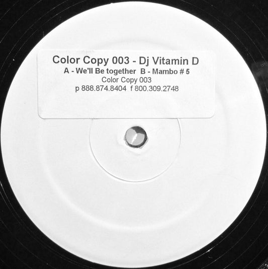 DJ Vitamin D - We'll Be Together | Near Mint (NM) Generic - HOUSE / USED *NEAR MINT*