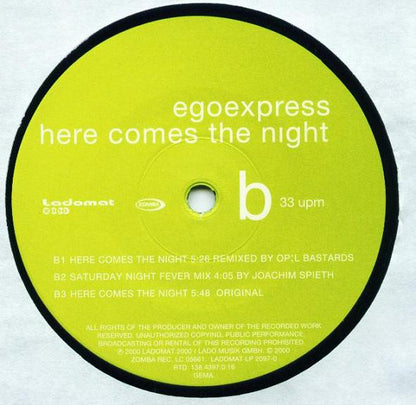 Egoexpress - Here Comes The Night | Near Mint (NM) Near Mint (NM) - HOUSE / USED *NEAR MINT*