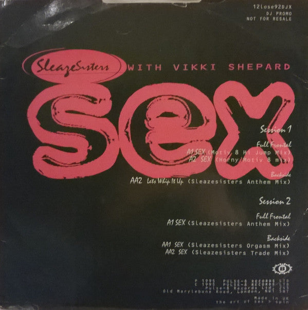 Sleaze Sisters - Sex | Near Mint (NM) Excellent (EX) - HOUSE / USED *NEAR MINT*