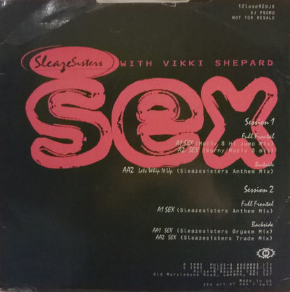 Sleaze Sisters - Sex | Near Mint (NM) Excellent (EX) - HOUSE / USED *NEAR MINT*