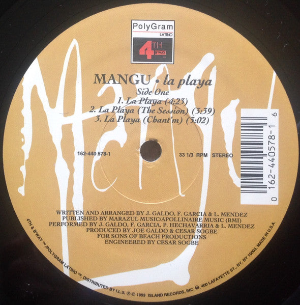 Mangu - La Playa (VINYL) | Near Mint (NM) Generic - HOUSE / USED *NEAR MINT*