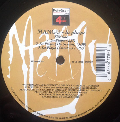 Mangu - La Playa (VINYL) | Near Mint (NM) Generic - HOUSE / USED *NEAR MINT*