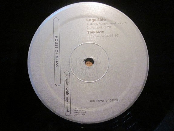 House Of Glass - Playin' With My Mind | Near Mint (NM) Very Good Plus (VG+) - HOUSE / USED *NEAR MINT*