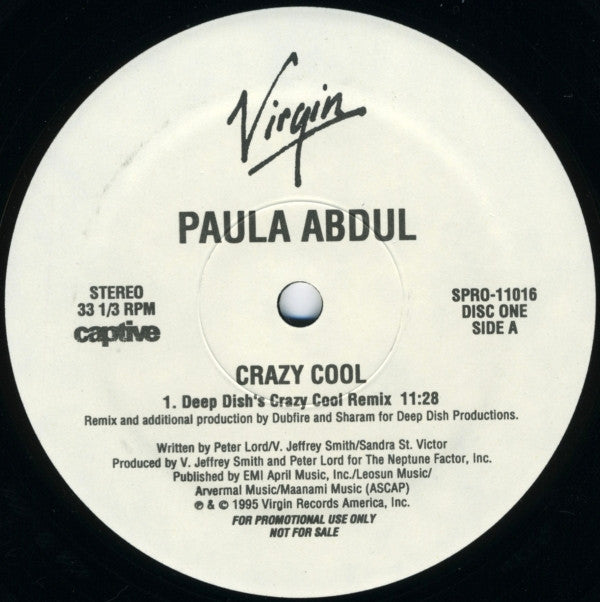 Paula Abdul - Crazy Cool | Near Mint (NM) Generic - HOUSE / USED *NEAR MINT*