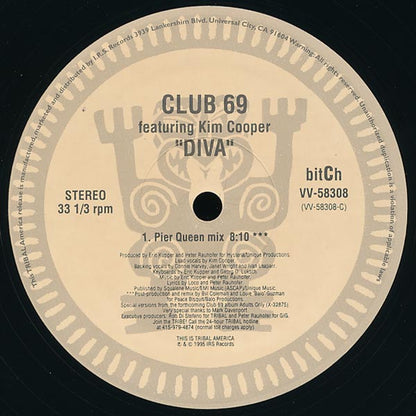Club 69 - Diva | Near Mint (NM) Excellent (EX) - HOUSE / USED *NEAR MINT*
