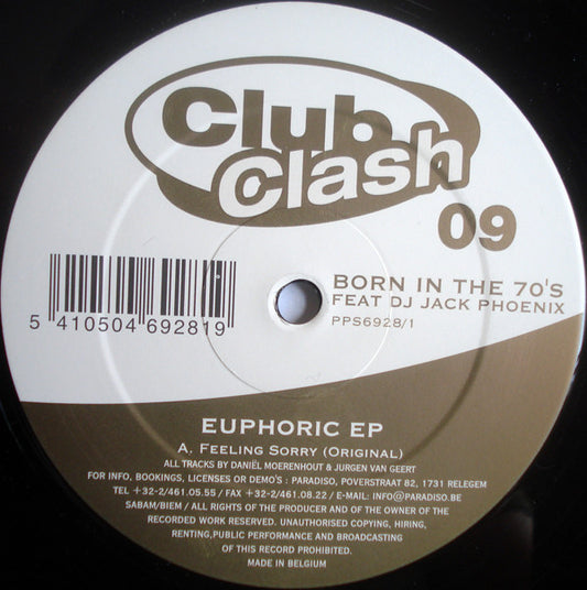 Born In The 70's - Euphoric EP | Near Mint (NM) Generic - HOUSE / USED *NEAR MINT*