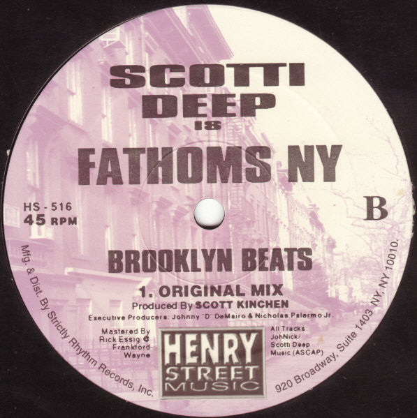 Scotti Deep - Brooklyn Beats | Very Good Plus (VG+) Generic - HOUSE / USED *VERY GOOD++*