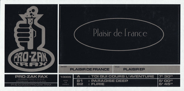 Plaisir De France - Plaisir EP | Excellent (EX) Very Good (VG) - HOUSE / USED *VERY GOOD++*