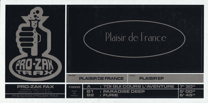 Plaisir De France - Plaisir EP | Excellent (EX) Very Good (VG) - HOUSE / USED *VERY GOOD++*