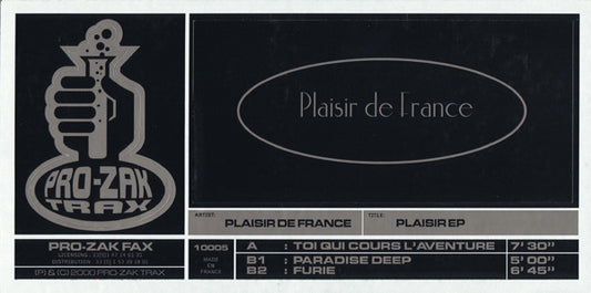 Plaisir De France - Plaisir EP | Excellent (EX) Very Good (VG) - HOUSE / USED *VERY GOOD++*