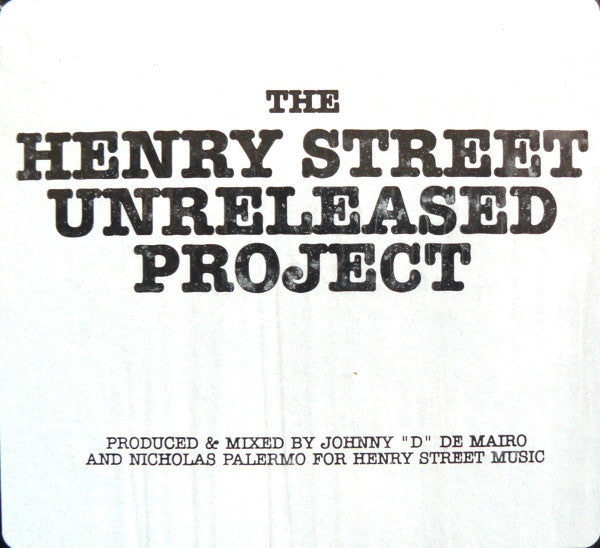 Johnny D & Nicky P - The Henry Street Unreleased Project | Very Good Plus (VG+) Very Good Plus (VG+) - HOUSE / USED *VERY GOOD++*