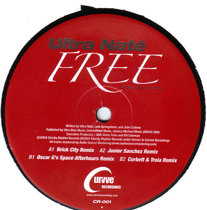 Ultra Naté - Free (Remixes) | Very Good Plus (VG+) Very Good Plus (VG+) - HOUSE / USED *VERY GOOD++*