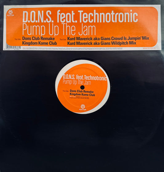 D.O.N.S. - Pump Up The Jam | Very Good Plus (VG+) Near Mint (NM) - HOUSE / USED *VERY GOOD++*