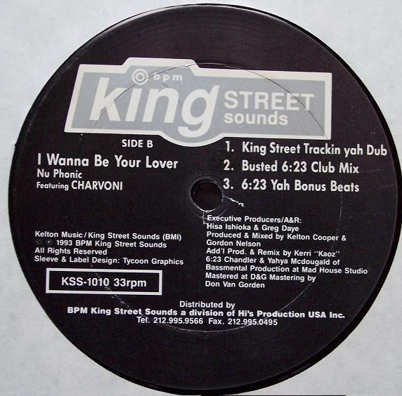 Nu Phonic - I Wanna Be Your Lover (Remixes) (VINYL) | Very Good Plus (VG+) Very Good Plus (VG+) - HOUSE / USED *VERY GOOD+*