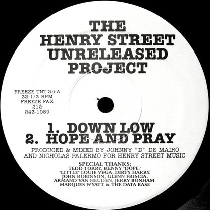 Johnny D & Nicky P - The Henry Street Unreleased Project | Very Good Plus (VG+) Very Good Plus (VG+) - HOUSE / USED *VERY GOOD++*